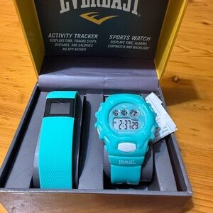 Everlast Teal Smartwatch and Fitness Tracker